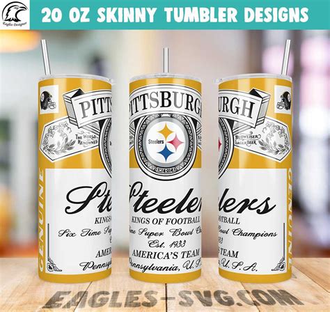 Pittsburgh Steelers Budweiser Tumbler Wrap PNG