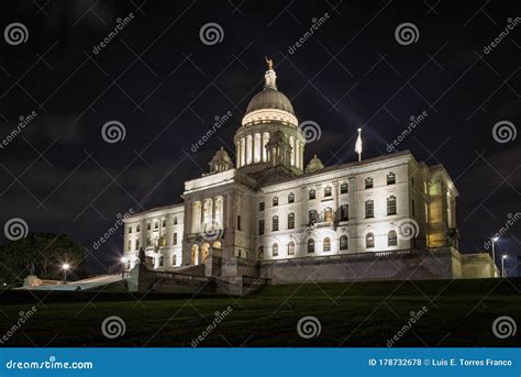 Rhode Island State House at Night Stock Photo - Image of empty, boston: 178732678