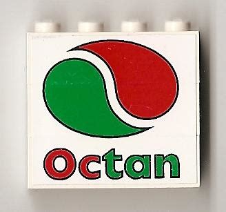 Bricker - Part LEGO - BA06pb07 Stickered Assembly 4 x 1 x 3 with Octan Logo Pattern (Sticker ...