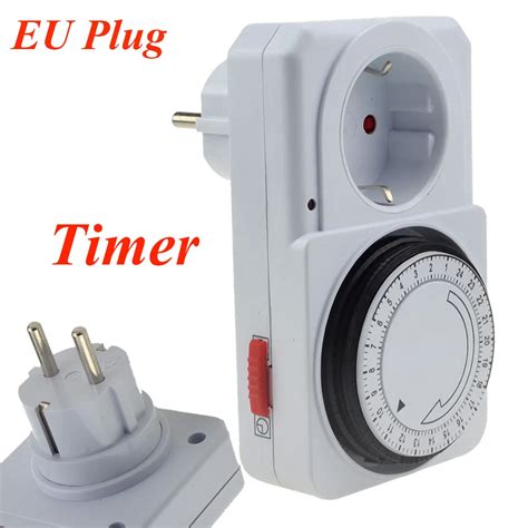 New EU/US/AU Plug 24 Hour Programmable Multifunction Mechanical Electrical Plug Program Timer ...