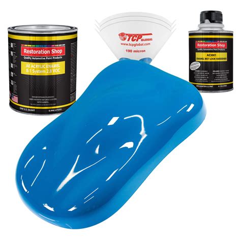 Restoration Shop - Speed Blue Acrylic Enamel Auto Paint - Complete Quart Paint Kit - Single ...