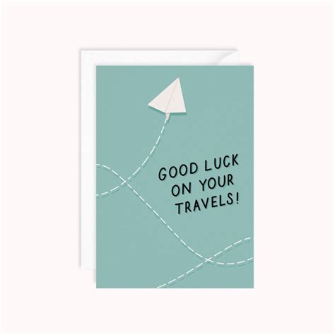 Good Luck On Your Travels Card By Dani White Design