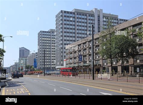 Tower blocks and car park forming part of the Whitgift Centre shopping ...