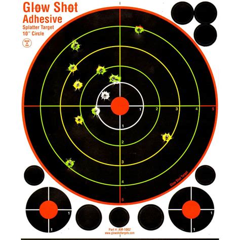 GlowShot 10″ Adhesive Reactive Splatter Shooting Targets, Multi Colour ...