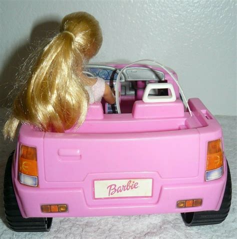 1999 MATTEL Barbie Pink Car 5" x 12" and a Doll - Vehicles