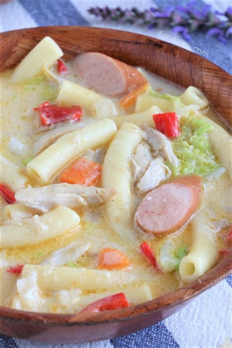 Easy Sopas Recipe (Filipino Chicken Noodle Soup)