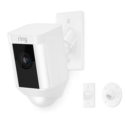 Ring Spotlight Cam Mount - Hardwired Outdoor Smart Security Camera with One LED Spotlight, White ...