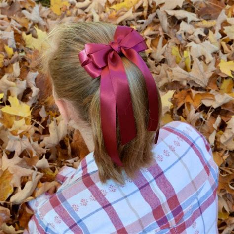 Satin Hair Bow Ponytail Bow Hair Bow Girls Hair Bows - Etsy