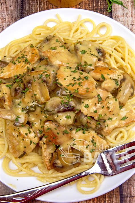 Chicken with Tarragon Cream Sauce - The Midnight Baker