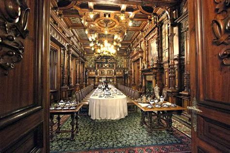 PHOTO: Dining room of Peles Castle in Sinaia, Romania