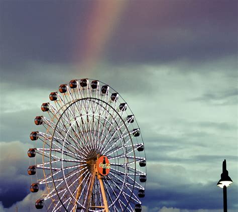 American Village, ferris wheel, japan, okinawa, rainbow, HD wallpaper | Peakpx