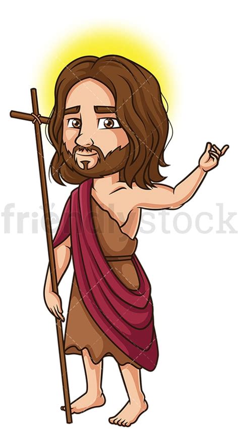 Saint John The Baptist Cartoon Vector Clipart - FriendlyStock