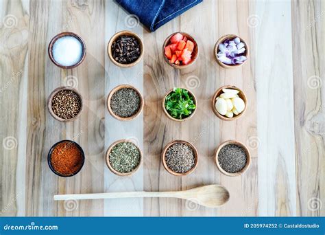 A Collection of Mexican Herbs and Spices Stock Photo - Image of spice, chili: 205974252