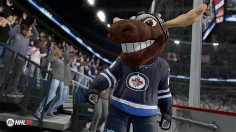 Mick E. Moose in NHL 16! : winnipegjets