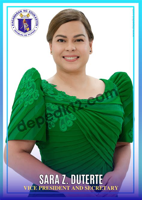 Vice President and DepEd Secretary Sara Z. Duterte Posters [Hi-Res] Free Download - DepEd K-12