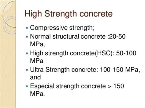 High strength concrete