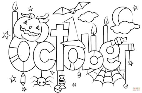 Halloween October Coloring Page - Free Printable Coloring Pages