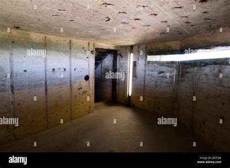 Interior of a German Bunker on the Pointe Du Hoc, Normandy, France ...