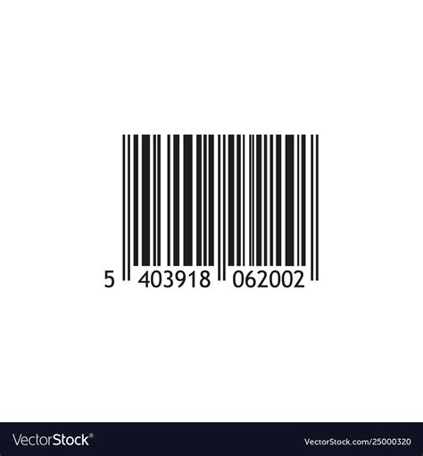 Realistic barcode isolated on white background Vector Image