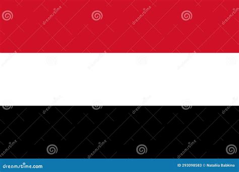 The Official Current Flag of Republic of Yemen. State Flag of Yemen ...