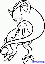 Coloring Mega Mewtwo Pokemon Pages Legendary Printable Drawings Shadow  sketch template