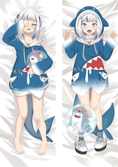 VTuber Gawr Gura Dakimakura Anime Knuffelen Body Pillow Cover | Etsy