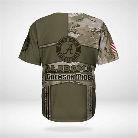 Alabama Crimson Tide Military Style Baseball Jersey