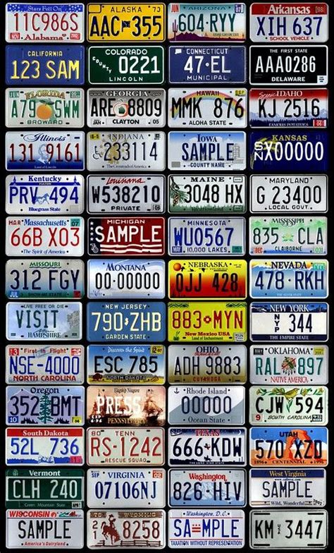 50 States of License Plates* | Pegatinas para coches, Calcomanías para ...