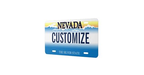 Nevada Custom License Plate | Zazzle