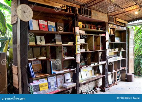 Interior Decorate of Old House Book Store Editorial Image - Image of ...