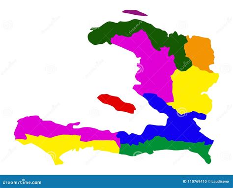 Political map of Haiti stock vector. Illustration of ocean - 110769410