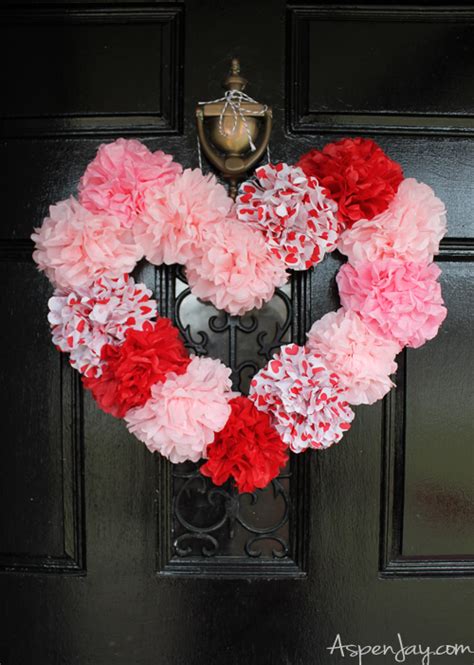 Tissue Paper Heart Wreath Tutorial - Aspen Jay