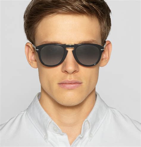 Lyst - Persol Steve Mcqueen Folding Acetate Sunglasses in Black for Men