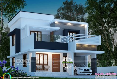 House roof design, Flat roof house, Kerala house design