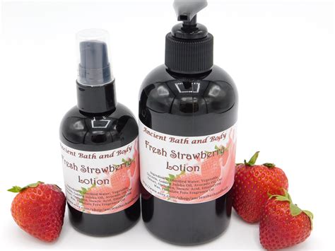 Fresh Strawberry Lotion Organic Lotion Homemade Lotion - Etsy