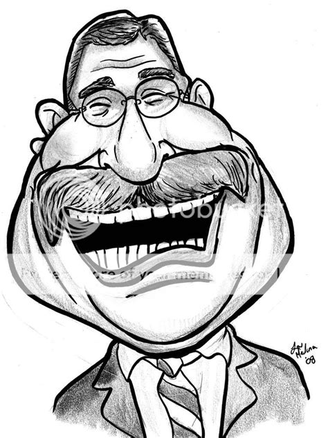 Theodore Roosevelt Cartoon Drawing Sketch Coloring Page