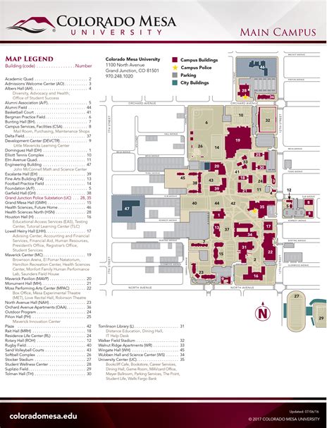 Colorado Mesa Campus Map