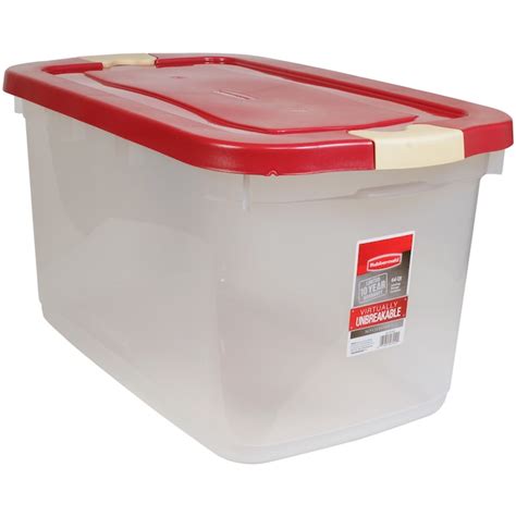 Rubbermaid Roughneck 66-Quart Clear Tote with Latching Lid in the ...