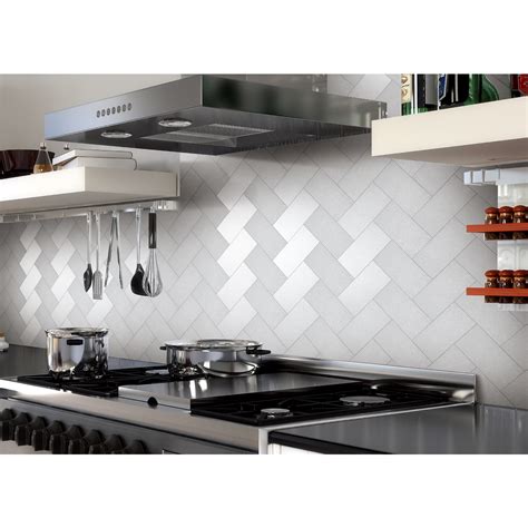 32-Pcs Peel and Stick Kitchen Backsplash, Adhesive Metal Tiles for Wall, 3" x 6" Subway tile