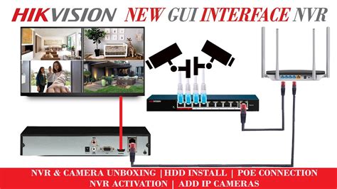 Hikvision New version NVR GUI and Latest version IP Camera Complete setup & configuration - YouTube