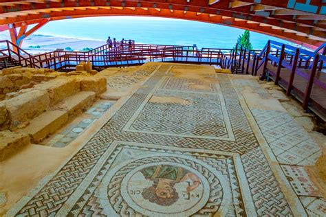 Ruins of an Ancient House with Beautiful Floor Mosaics in Ancient Kourion, Cyprus Editorial ...