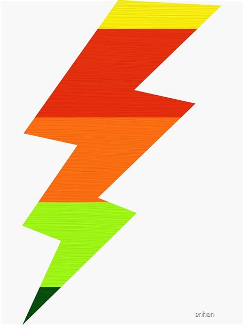 "Rainbow Lightning Bolt" Sticker by enhan | Redbubble