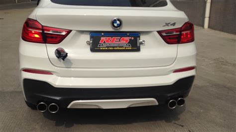 BMW X4 RES Racing Stainless Exhaust Systems Exhaust Tips Valve Exhaust Catback System - YouTube