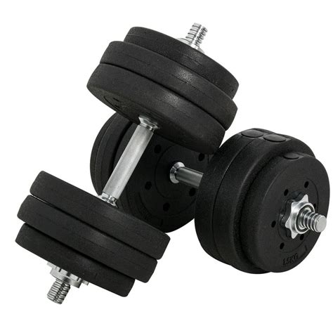 Soozier 66lbs Adjustable Dumbbells Weight Set Dumbbell Hand Weight Barbell for Body Fitness ...