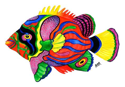 Colorful Tropical Fish Painting by Barbara Robertson - Fine Art America