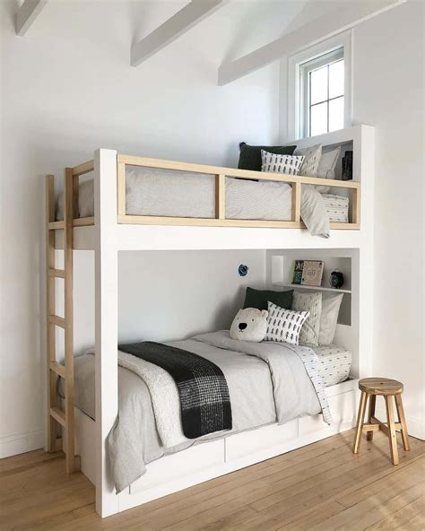 White Bunk Bed with Wood Accents - Soul & Lane