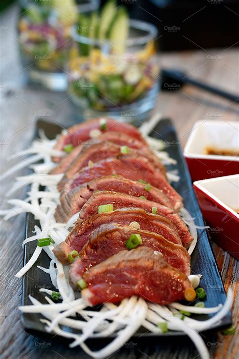 Beef Tataki | High-Quality Food Images ~ Creative Market