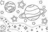 Space Printable coloring page sketch template