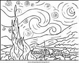 misti/quadro Quadri Famosi/vangoghJPG  Van Gogh coloring Starry sketch template