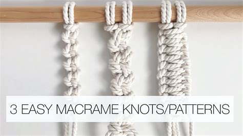 DIY: 3 WAYS TO USE ALTERNATING HALF HITCH KNOTS | EASY MACRAME PATTERNS ...